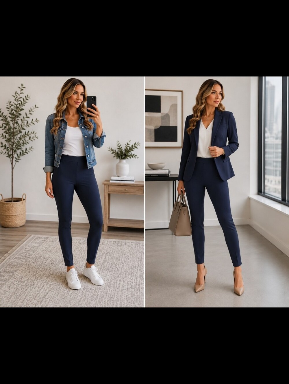 NWOT Aritzia Babaton Luther Pants Classic Rise Slim Leg Full Length Navy, 2